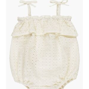 Rylee + Cru Cream Eyelet Romper